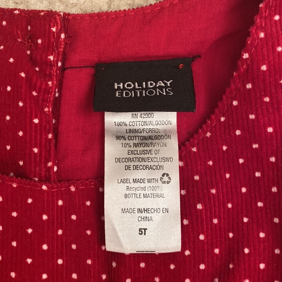 Little Girls Christmas Dress 5T - Picture 4 of 6